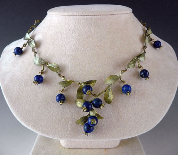Lapis Blueberry Necklace by Silver Seasons